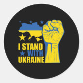 I Stand With Ukraine. Sheet of stickers ラウンドシール (正面)