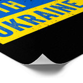 I Stand With Ukraine Stop Putin Stop War Support U ポスター (角)