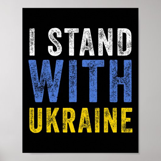 I Stand With Ukraine Stop Putin Stop War Support U ポスター (正面)
