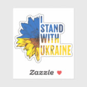 I stand with Ukraine. Sunflower a symbol of Peace. シール (シート)