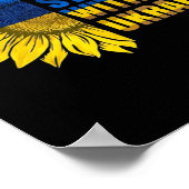 I Stand With Ukraine Sunflower Support Ukrainian F ポスター (角)