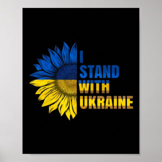 I Stand With Ukraine Sunflower Support Ukrainian F ポスター