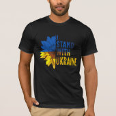 I stand with Ukraine. Sunflower symbol of Peace.  Tシャツ (正面)