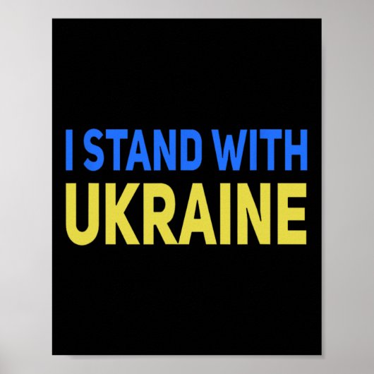 I Stand With Ukraine Support Peace And Save Ukrain ポスター (正面)