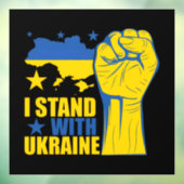 I stand with Ukraine. Support Ukraine. ウィンドウサイン (シート3)