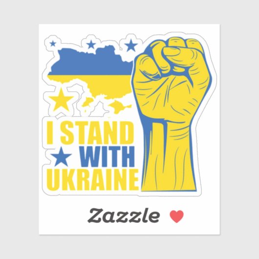 I stand with Ukraine. Support Ukraine. シール (シート)
