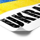 I Stand With Ukraine Support Ukraine Ukrainian Fla ポスター (角)