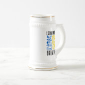I stand with Ukraine. Trident of Ukraine. ビールジョッキ (正面右)