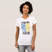 I stand with Ukraine. Trident of Ukraine. Tシャツ (正面フル)