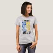 I stand with Ukraine. Trident of Ukraine. Tシャツ (正面フル)