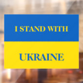 I stand with Ukraine. Ukrainian flag. ウィンドウサイン (シート2)