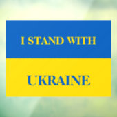 I stand with Ukraine. Ukrainian flag. ウィンドウサイン (シート3)