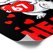 I Steal 67 Hearts Funny 67 Valentine Dinosaur Men  ポスター (角)