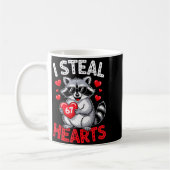 I Steal 67 Hearts Funny 67 Valentine Raccoon Men B コーヒーマグカップ (左)