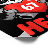 I Steal 67 Hearts Funny 67 Valentine Raccoon Men B ポスター (角)