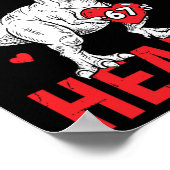 I Steal 67 Hearts Funny Six Seven Valentine Dinosa ポスター (角)