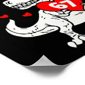 I Steal 67 Hearts Six Seven Valentine Dinosaur ポスター (角)