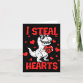 I Steal 67 Hearts T-rex Six Seven Valentines Day B カード (正面)