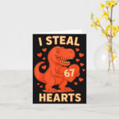 I Steal 67 Hearts Valentine’s Day 67 Meme 6 7  カード (黄色い花)