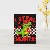 I Steal Hearts 67 Valentine’s Day 67 Dinosaur T-re カード (黄色い花)