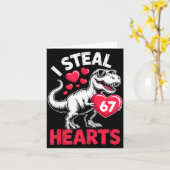 I Steal Hearts 67 Valentine’s Day 67 Meme 6 7 T-re カード (黄色い花)