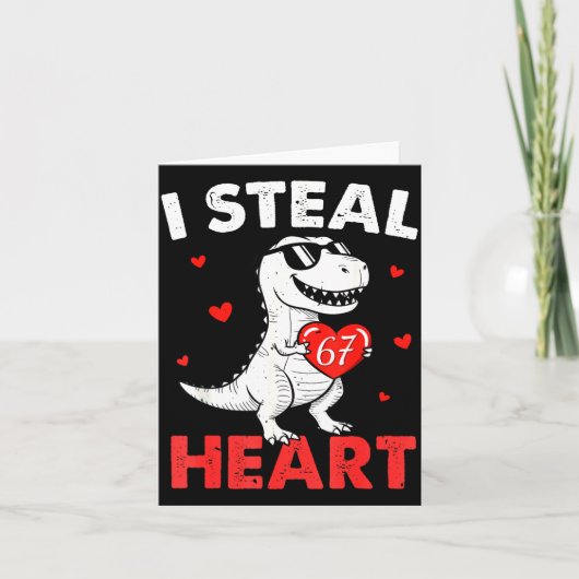 I Steal Hearts 67 Valentines For Boys Girls Kids W カード (正面)