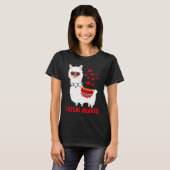 I Steal Hearts cute Llama Valentines Day Tシャツ (正面フル)