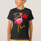 I Steal Hearts Funny Flamingo Lover Valentine's Da Tシャツ (正面)