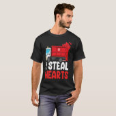 I Steal Hearts Garbage Truck Valentines Day  For F Tシャツ (正面フル)