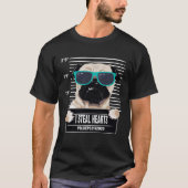 I Steal Hearts Pug Valentines Day Tシャツ (正面)