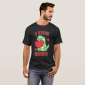 I Steal Hearts Trex Dinosaur Cute Girls Boy Valent Tシャツ (正面フル)