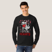 I Steal Hearts Trex Dinosaur Valentines Day Boys K Tシャツ (正面フル)