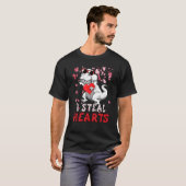 I Steal Hearts Trex Dinosaur Valentines Day Boys K Tシャツ (正面フル)