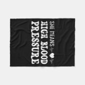 I Still Give Him Butterflies, She Means High Blood フリースブランケット (正面(横))