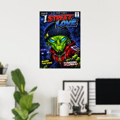 I Street Love – Urban Alien Comic Cover Art ポスター (ホームオフィス)
