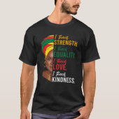 I Strength 教え Equality Black History Month Teac Tシャツ (正面)