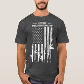 I Study Triggernometry Funny Gun Pro Guns Flag Tシャツ (正面)