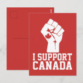 I Support Canada – カナダ誇りを持った語 ポストカード (正面/裏面)
