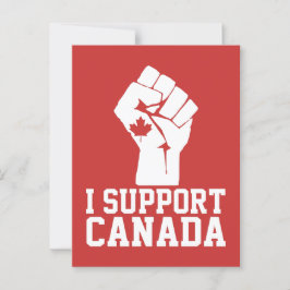 I Support Canada – カナダ誇りを持った語 ポストカード