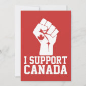 I Support Canada – カナダ誇りを持った語 招待状 (正面)