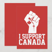I Support Canada – カナダ誇りを持った語 招待状 (正面/裏面)