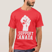 I Support Canada – カナダ誇りを持った語 Tシャツ (正面)