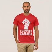 I Support Canada – カナダ誇りを持った語 Tシャツ (正面フル)