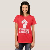 I Support Canada – カナダ誇りを持った語 Tシャツ (正面フル)