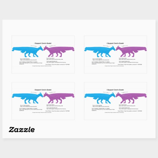 I Support Cera's Goal Sticker 長方形シール (シート)