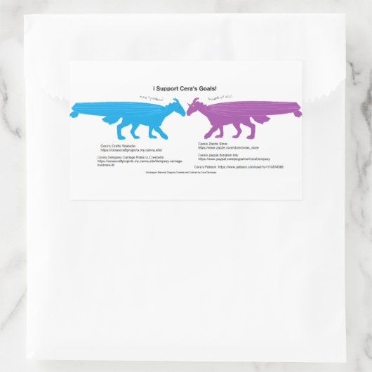 I Support Cera's Goal Sticker 長方形シール (バッグ)