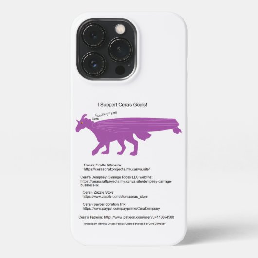 I Support Cera's Goals phone case iPhoneケース (裏面)