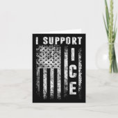 I Support Ice, Immigration Officers American Flag  カード (正面)