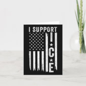 I Support Ice, Immigration Officers American Flag  カード (正面)