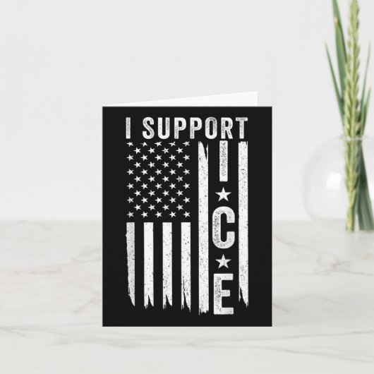I Support Ice, Immigration Officers American Flag カード (正面)